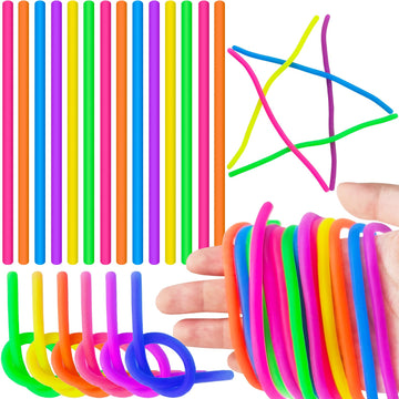 100-Pack Stretchy Noodle Fidget Strings for Parties & Classroom Rewards