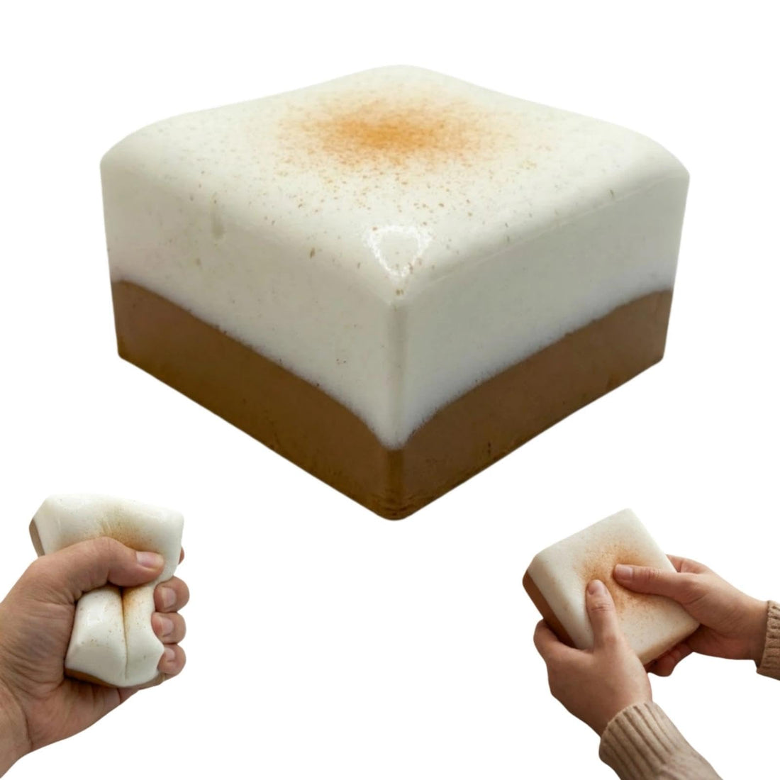 Dual-Color Toast Slow-Rising Foam Squishy for Desk Stress Relief