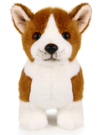 9-Inch Corgi Plush Toy with Realistic Detailing for Kids & Decor