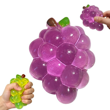 Crystal Grape Clear Jelly Slow-Rebound Squishy for Desk & Sensory Play