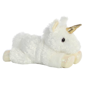 8-Inch Mini Celestial Unicorn Plush in Belly-Resting Pose for All Ages