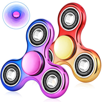 2-Pack Gradient Fidget Spinners with Storage Case for Stress & Focus