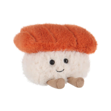 3-Inch Salmon Sushi Plush Toy for Babies & On-the-Go Companion
