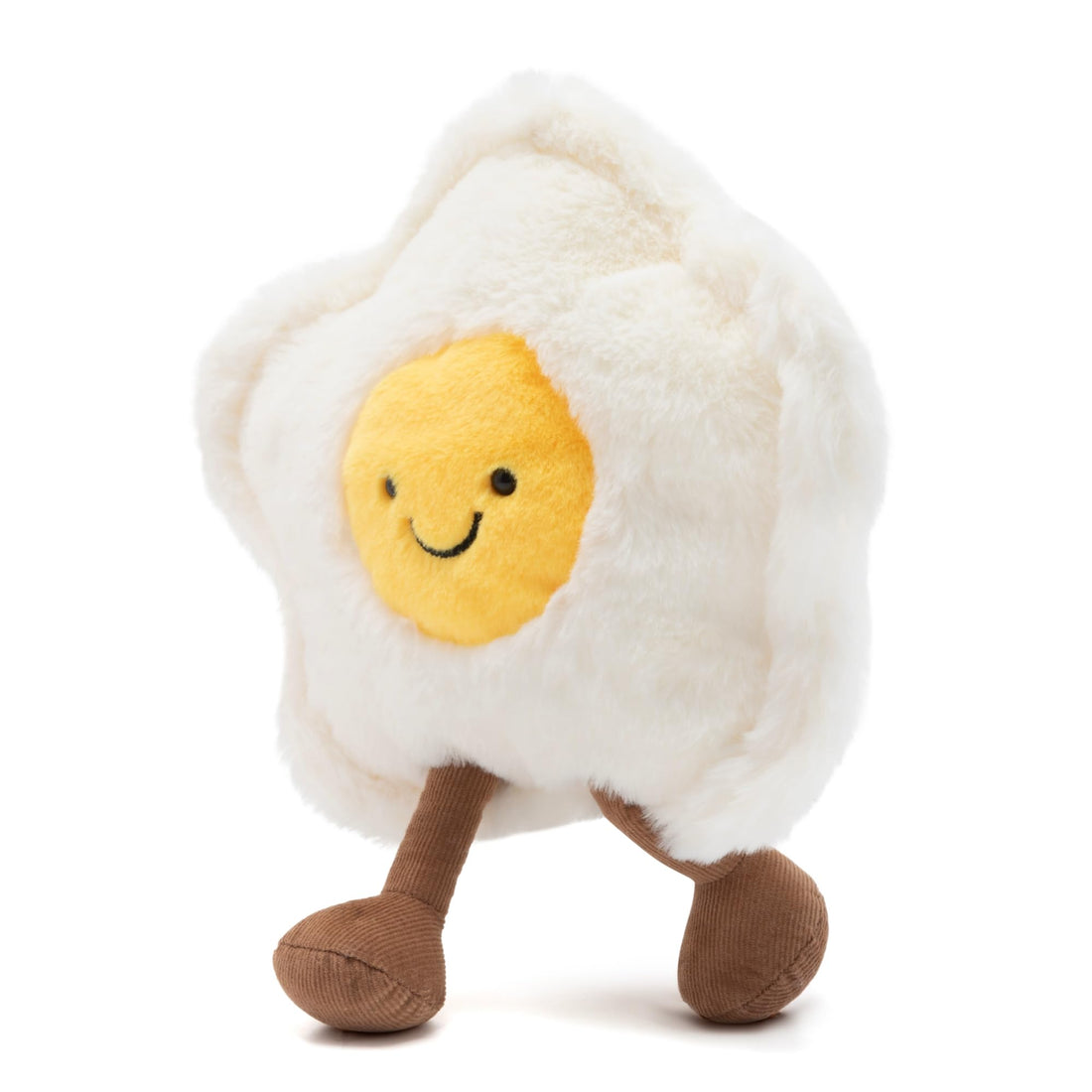 6.7-Inch Sunny-Side-Up Fried Egg Plush Toy for Decor & Gifting