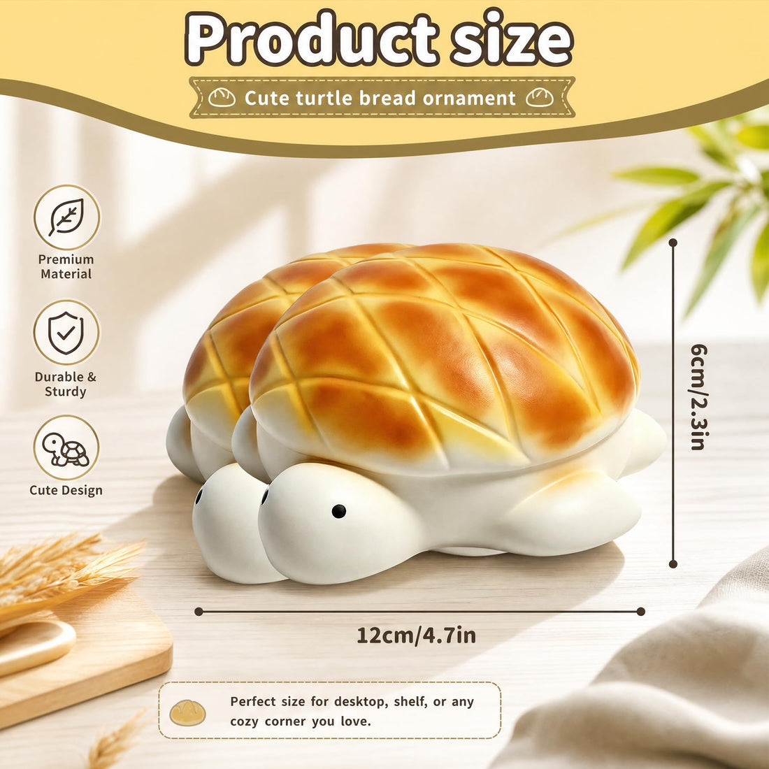 2-Pack 4.7-Inch Turtle-Shaped Squishy Toys for Stress & Sensory Relief