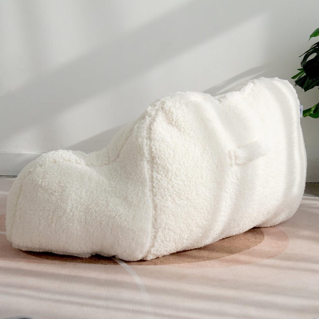 Versatile Reading Pillow with Arm Support & Carry Handle – Ivory