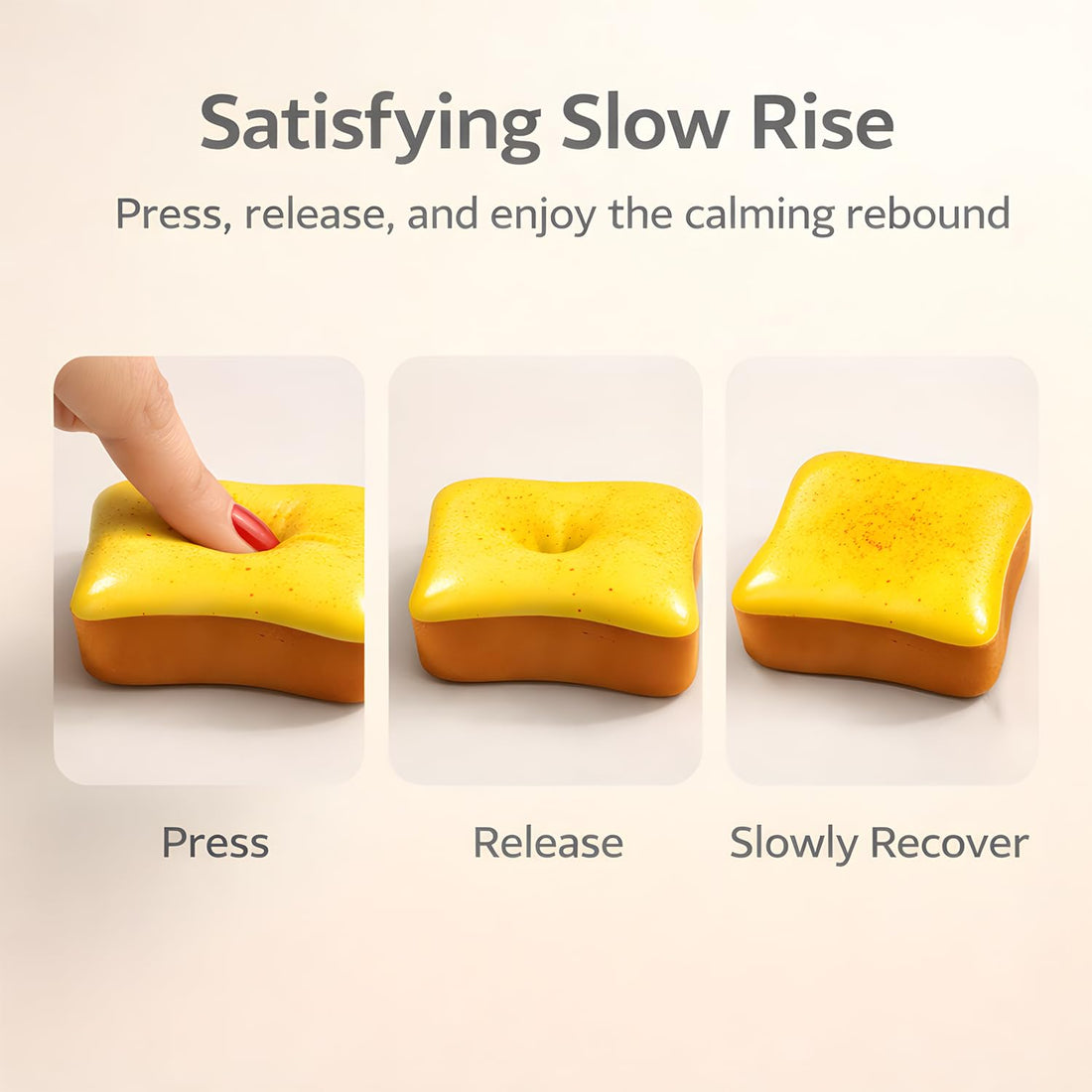 2-Pack Slow-Rising Toast Squishy with Buttery Scent for Desk & Gifting