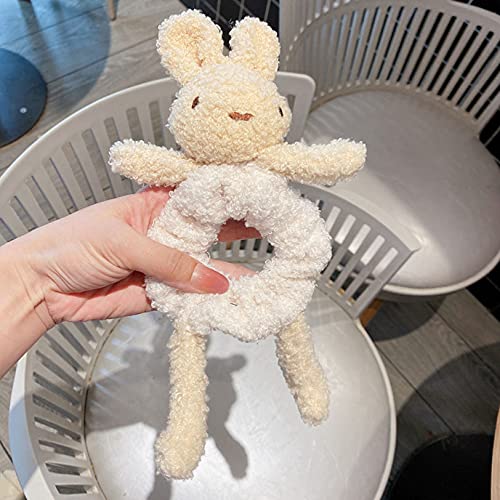 2-Pack Animal Scrunchies Set with Bear & Rabbit Designs