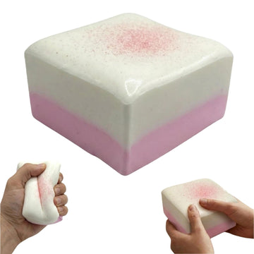 Dual-Color Toast Slow-Rising Foam Squishy for Desk Stress Relief
