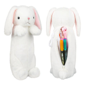 3D Plush Rabbit Pencil Case for Kids – Medium Storage Pouch